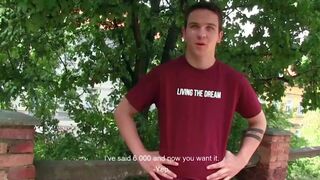 CZECH HUNTER 455 - Hunk Gets Bareback Fucked In The Outdoors