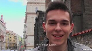 CZECH HUNTER 529 - Amateur Twink Gets Convinced To Deepthroat And Bareback