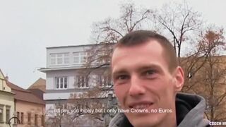 CZECH HUNTER 402 - Short Haired Stud Decides To Try Out Some Dick For His Self