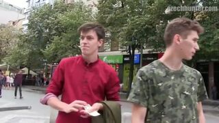 CZECH HUNTER 371 - Straight Friends Dared To Suck & Fuck Each Other For Some Good Money
