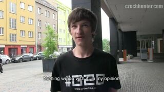CZECH HUNTER 356 -  Innocent Twinks Get Paid To Have A Threesome For The First Time