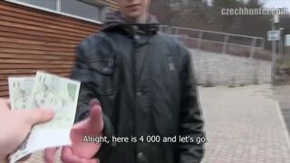 CZECH HUNTER 393 - Short Haired Man Offered Cash For A Chat & A Raw Fuck