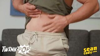 Heath Halo Bends Over To Show His Asshole Then Lies Back And Masturbates Until He Blows His Load - Twink