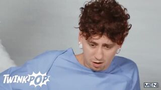 Twink - Twink Nurse Benjamin Blue Sucks Clark Delgaty's Big Cock Through A Gloryhole