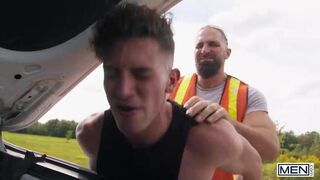 Chuck Conrad Gets Horny During His Community Service & Meets Bottom Trevor Brooks Who Is Willing To Help - MEN