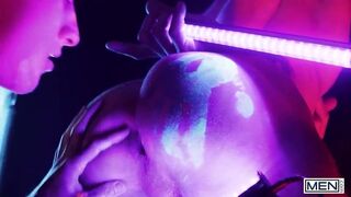 MEN - Theo Brady & Olivier Robert Dance Under The Neon Light Letting Their Horny Dicks Rub Each Other