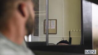 Slutty Barista Joey Mills Rides Brogan's Hard Dick Till He Cums And Takes A Hot Cream In His Mouth - MEN