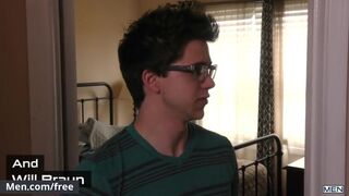 Men - Brad Banks and Will Braun - Cute nerd gets ass fucked