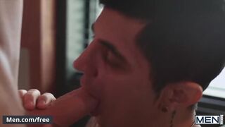 San Bass Lets William Seed Pound His Hole After A Deep Blowjob