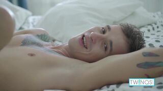 Tattooed Brunette Noah A Deeply Fills His Ass With A Dildo!