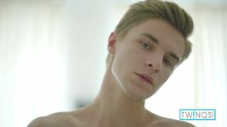 Blonde Twink Alexander S uses a dildo While Milking Himself!