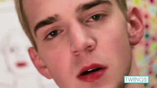 Slender Blonde Jack Z Strokes His Cock And Fingers His Ass!