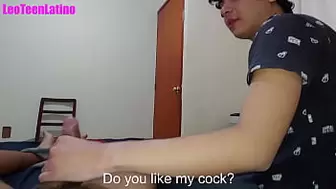 unfaithful straight guy cheats on his girlfriend and tells his gay roommate to give him a blowjob