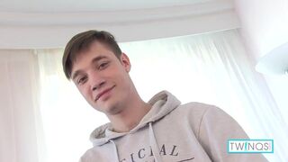 Skinny Blonde Twink Phoenix Z Jerks Off His Cock And Cums!