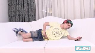 Horny After College! Hot Stud Charles Strokes His Pecker!