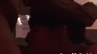 Hairy daddy shoves his big cock in tight twink asshole