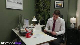 Hunk Employee Offers Up His Tight Asshole To Tatted Boss