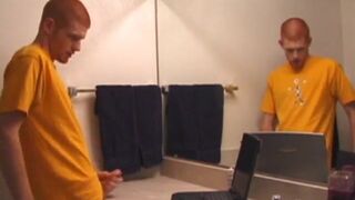 Young Tristian Jacking Off In Bathroom