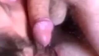 Straight hairy bear gets a beard cumshot
