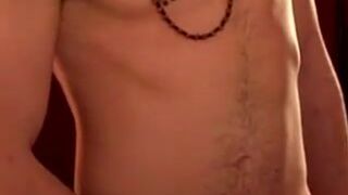 Poor ex convicts in cumshot action with his ex cell mates