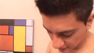 Raw fucking young Latinos making out before anal time