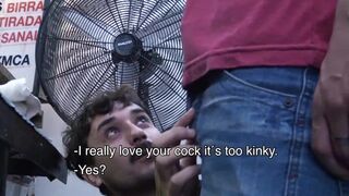 This Chiseled Bartender Fucks A Cute Boy In A Public Bathroom