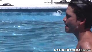 Latino pool boy is about to get drilled bareback