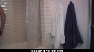 Cute Twink step Son Sex With Stud In Bathroom