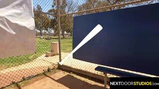 Blain O'Connor & Collin Merp play with their meat bats