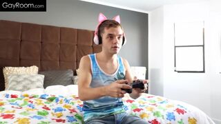 Gamer Stepson Rides Stepdad's Black Cock