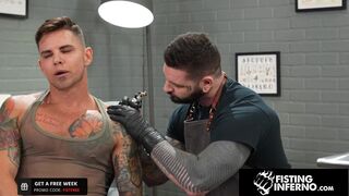 FistingInferno - Beefy Tattooer Rosebuded By Jock Fist