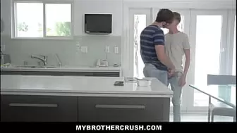 Horny Young Stepbrothers Have Sex In The Kitchen