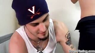 Young amateurs pee while masturbating