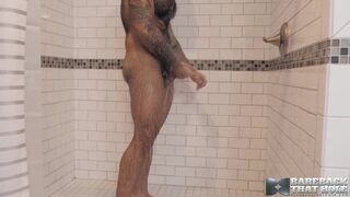 BareBack Hairy Hunk Atlas Grant Masturbates Solo