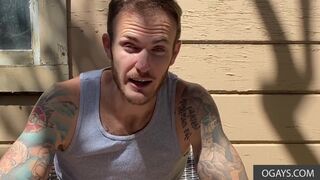 White guy solo on his dick