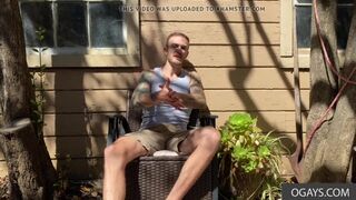 White guy solo on his dick