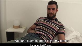 Amateur Latino Dad & Step Son Fuck While Boyfriend Jerks Off