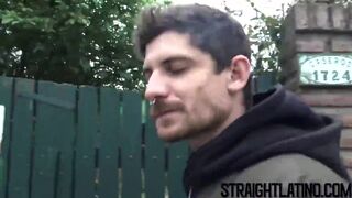 Pierced latino sucks dick POV before outdoor bareback