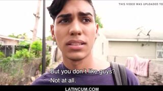 Young Straight Latino Boy Cash To Fuck Gay Filmmaker Outside