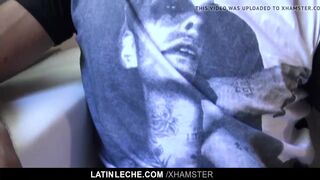 Shy Latin straight guy barebacked on camera for money