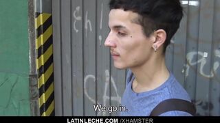 Latin - Boy Convinced to Suck Dick on Film