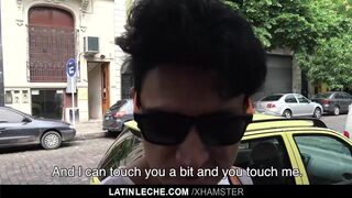 Latin - Cute Latino Stud Is Convinced To Suck Uncut Coc