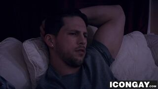 Roman Todd rides Nick Sterling big cock after movie night