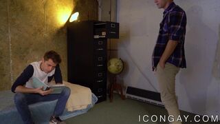 Rimming and sensual anal fucking with two smooth homos