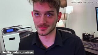 Collin Lust and Eric Vane have sex in a public office