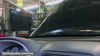 Horny dudes Max Adonis Nic Sahara fucked in a public shop