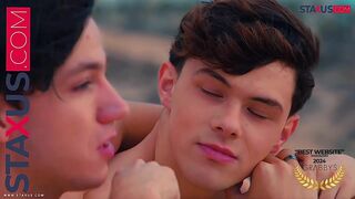 ‍ :: Twink :: Surfer friends, can't contain their passion on the beach