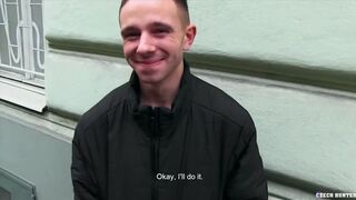 CZECH HUNTER 503 - Euro Hunk Sucks A Monster Cock For Cash