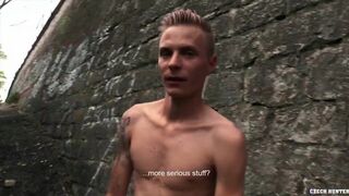 CZECH HUNTER 468 - Tattooed Twink Gets Dirty Out In Public
