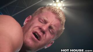 Hot Leather Boy Makes Big Dick Muscle Daddy Cum!